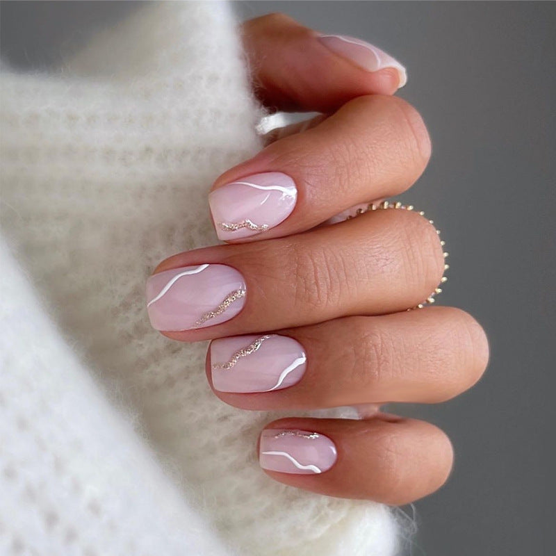 Elegant Heart-Designed Press-On Nail Tips Bowlift