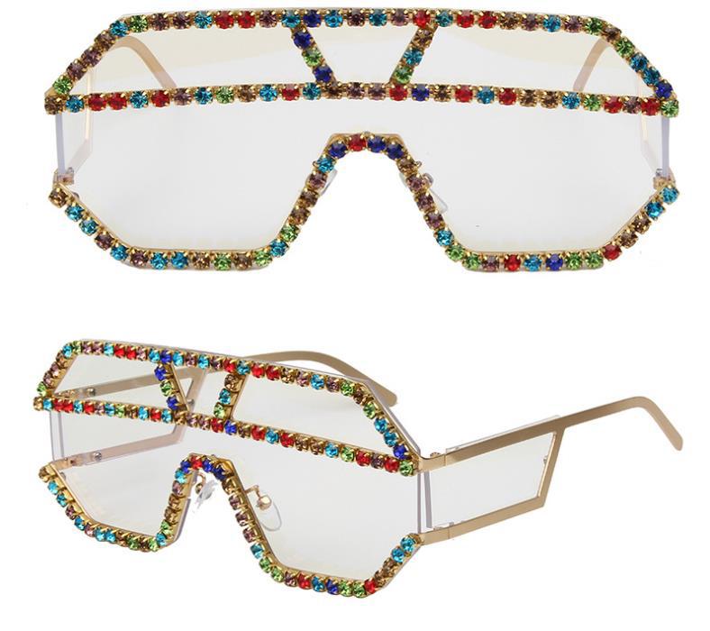 Women's stylish sunglasses with geometric frame and rhinestone embellishment Bowlift