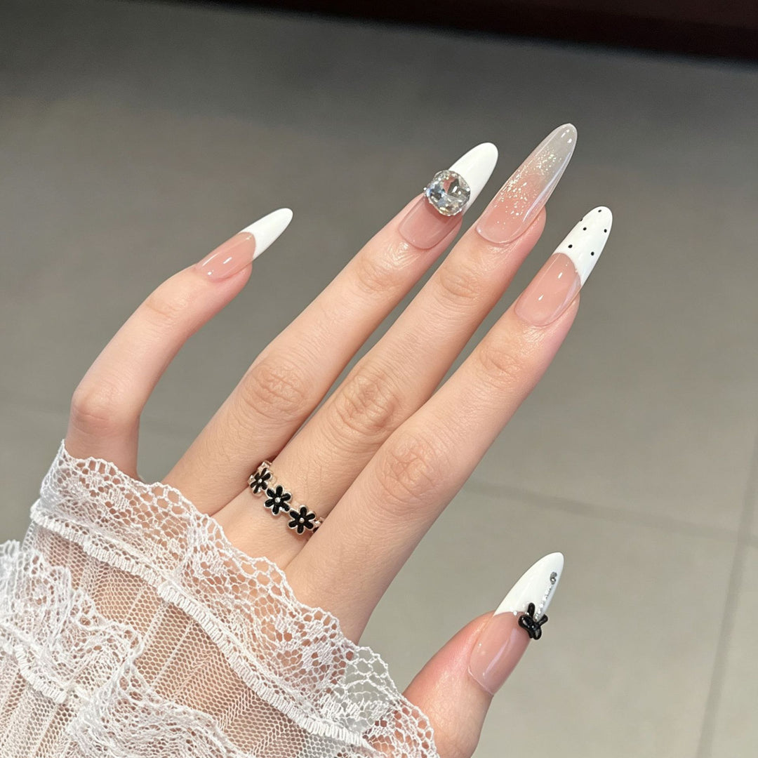 Elegant Long Stiletto Press-On Nail Extensions Bowlift
