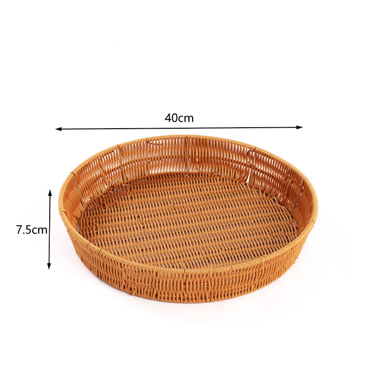 Handwoven Decorative Serving Tray Bowlift