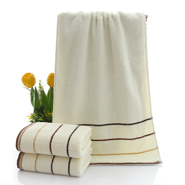 Terry Bath Towel With Luxurious Check Pattern Bowlift