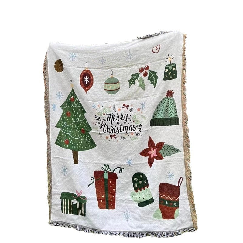 Festive Holiday Themed Throw Blanket
