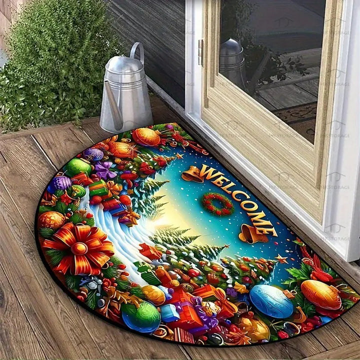 Holiday-Themed Decorative Floor Mat Bowlift