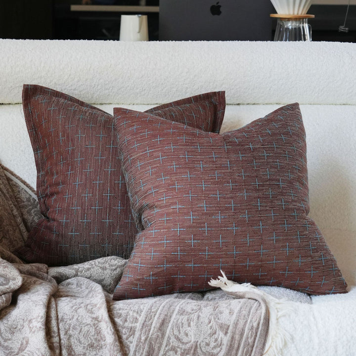 Geometric Pattern Textured Throw Pillow