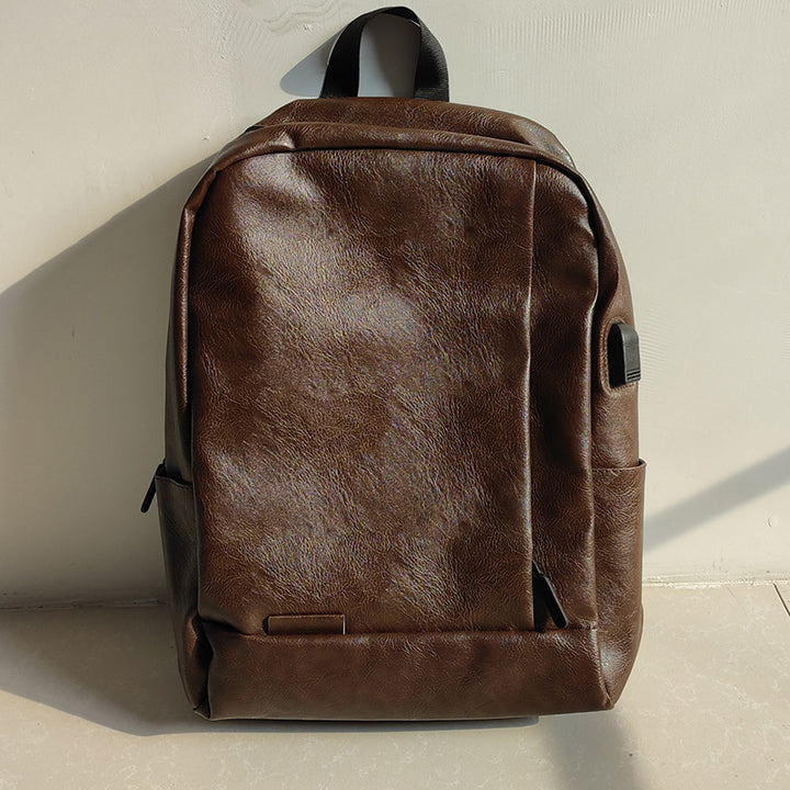 Elegant Leather Laptop Backpack Bowlift