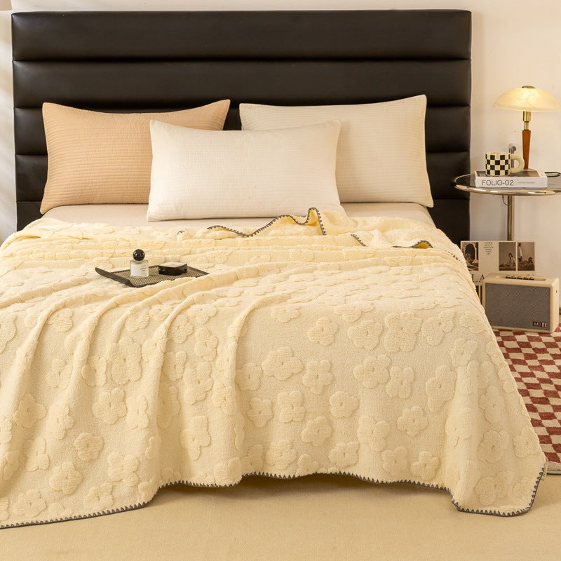 Ladies Cozy and Soft Blanket with Floral Pattern Bowlift