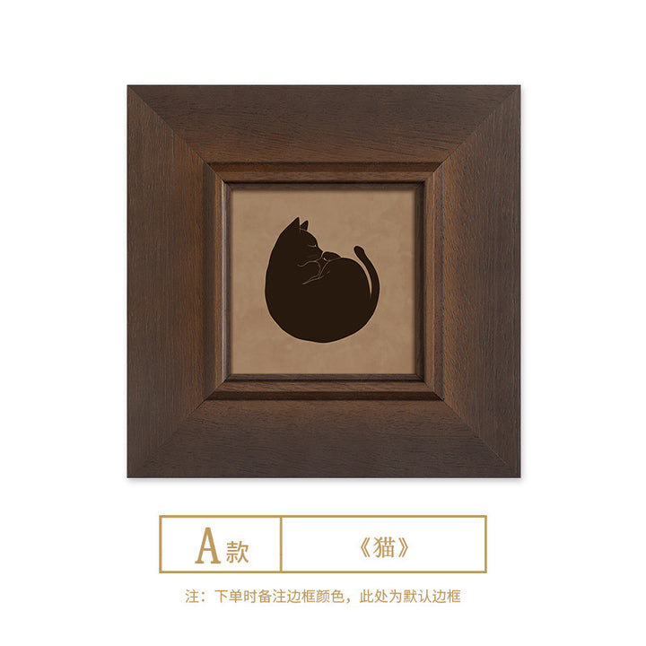 Framed Cat Silhouette Artwork