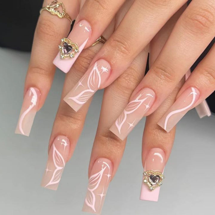 Ornate Butterfly-Inspired Acrylic Nail Extensions Bowlift