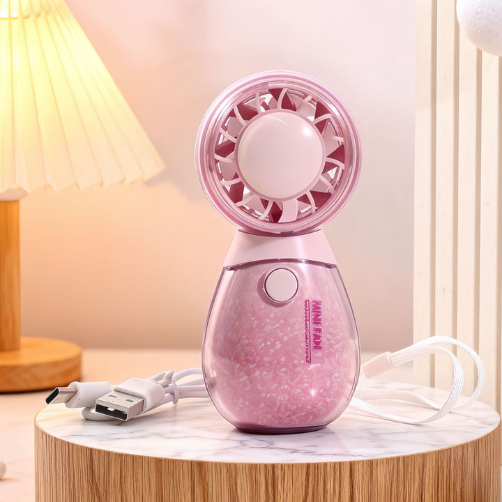 Ladies Portable Hand Fan with Cute Animal Design Bowlift