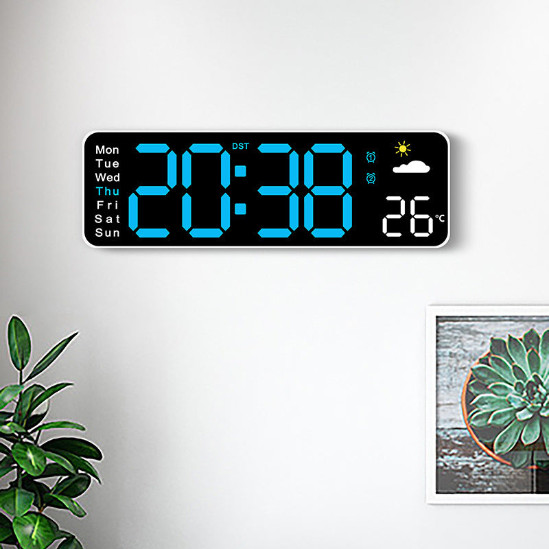 Digital radio alarm clock with temperature and day of the week display Bowlift