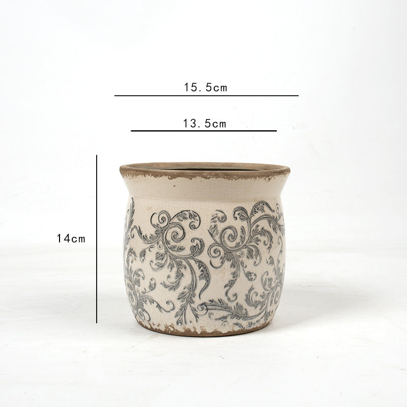 Decorative ceramic plant container with artistic design Bowlift