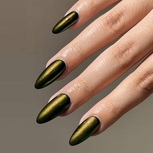 Premium Glossy Almond-Shaped Press-On Nails Bowlift