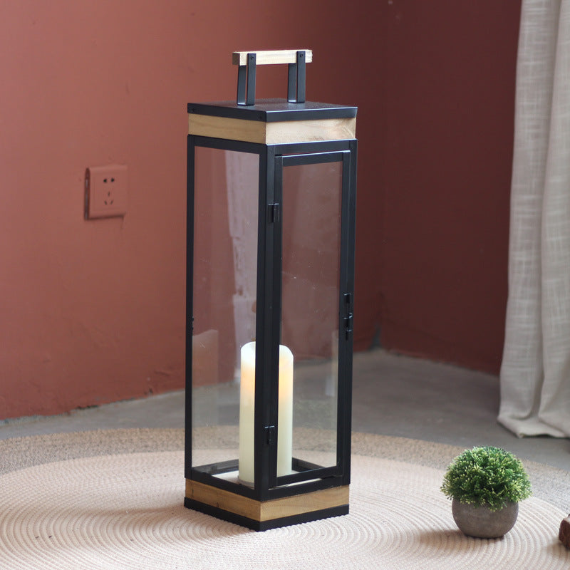 Decorative Lantern with Wooden Handle Bowlift