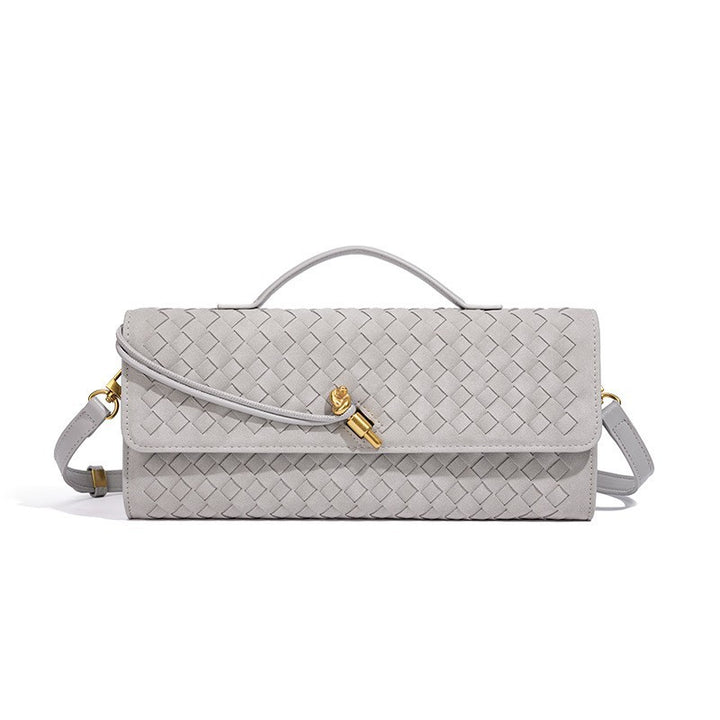 Textured Suede Clutch Bag Bowlift