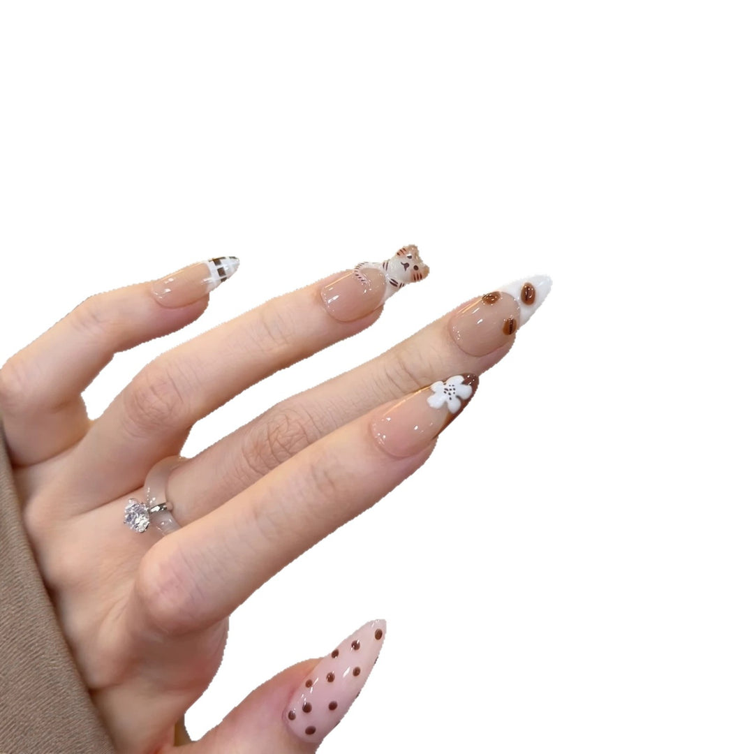 Whimsical Themed Press-On Nail Art Set Bowlift