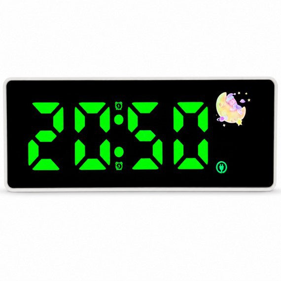 Digital Night Light Alarm Clock with Large LED Display Bowlift