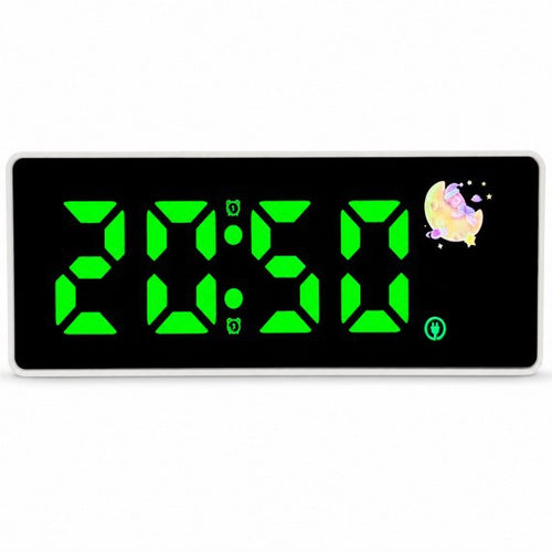 Digital Night Light Alarm Clock with Large LED Display Bowlift