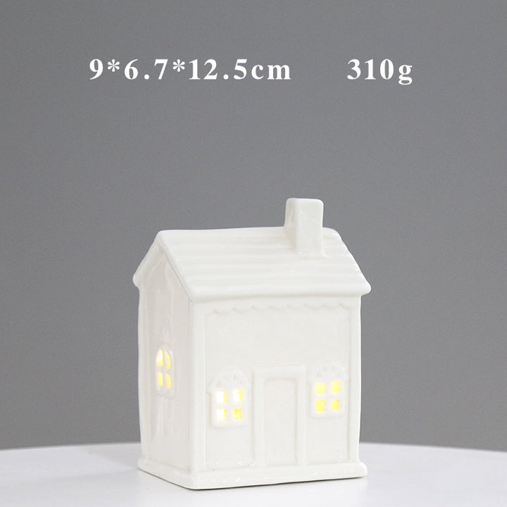 Decorative Ceramic House Lantern Bowlift 1790310210