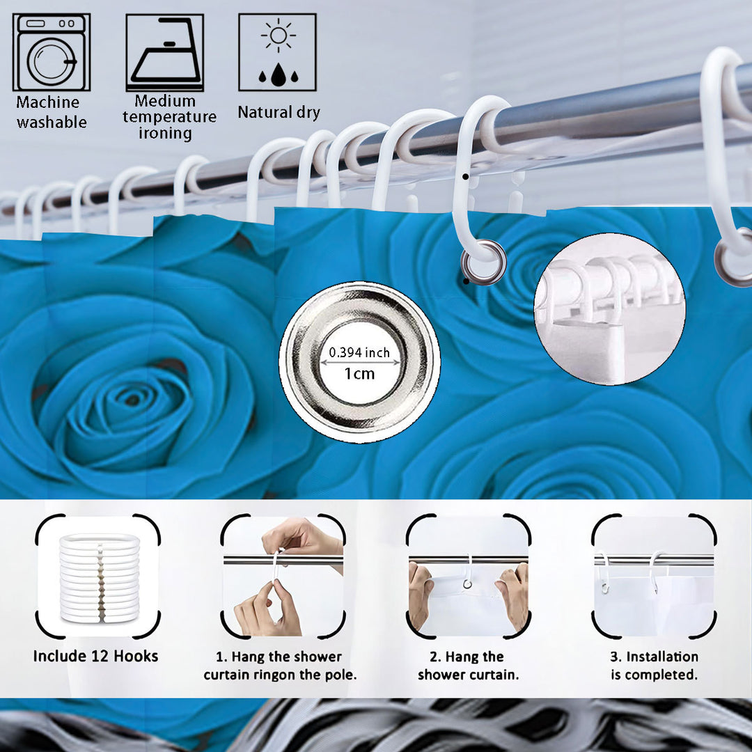 Artistic Floral Theme Bathroom Décor Set Bowlift