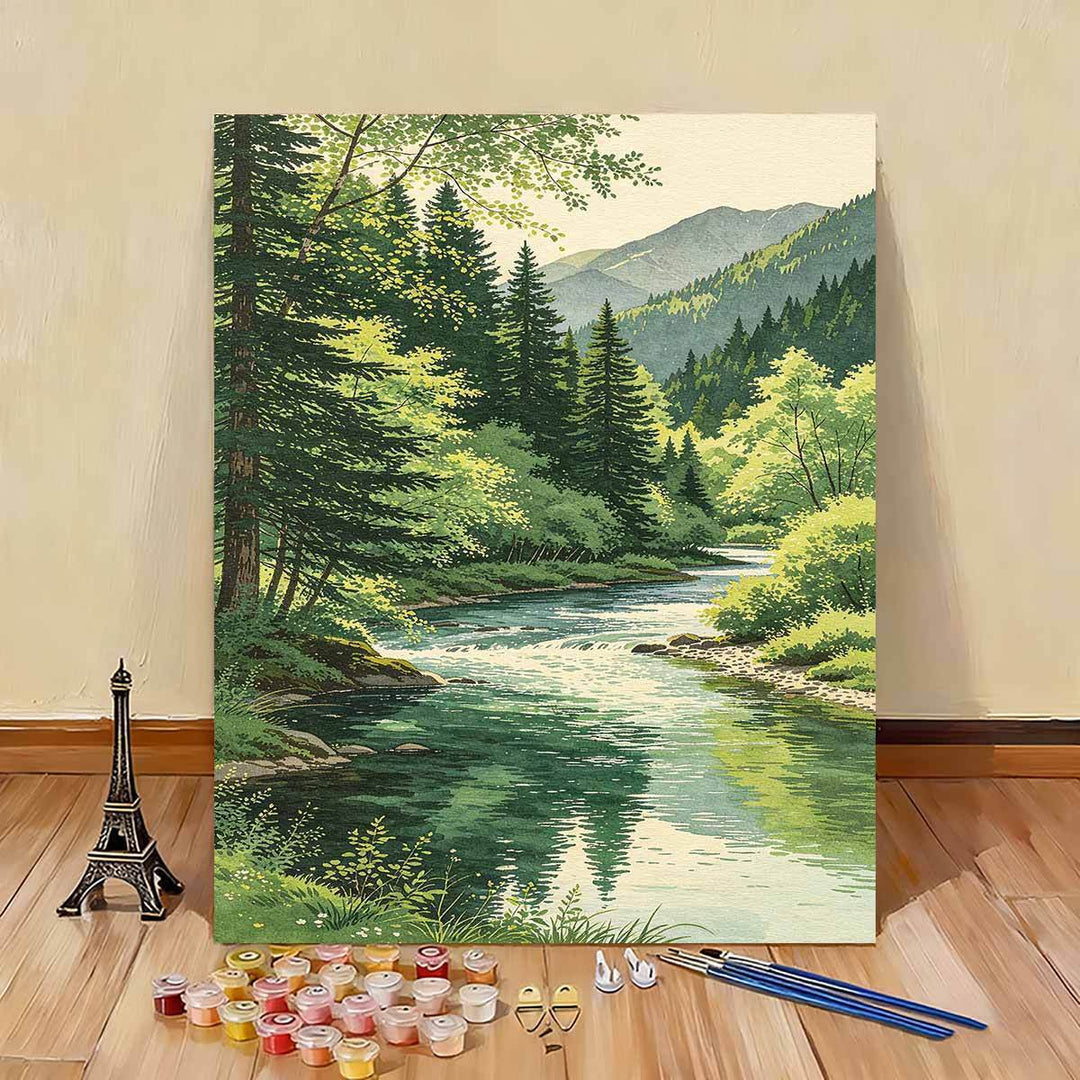 Scenic Nature Landscape Paint by Numbers Kit Bowlift