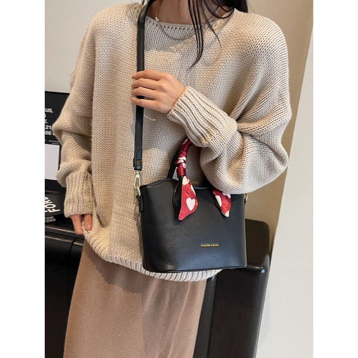 Stylish Scarf-Embellished Handbag Bowlift