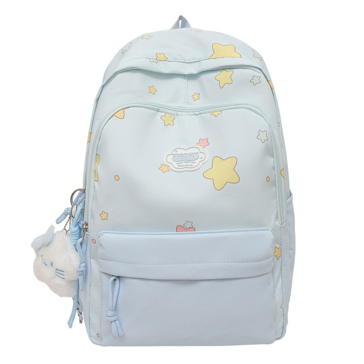 Playful Starry Print Backpack Bowlift