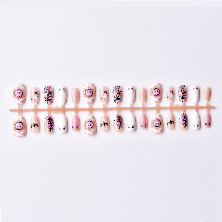 Playful Halloween-Themed Press-On Nail Art Set