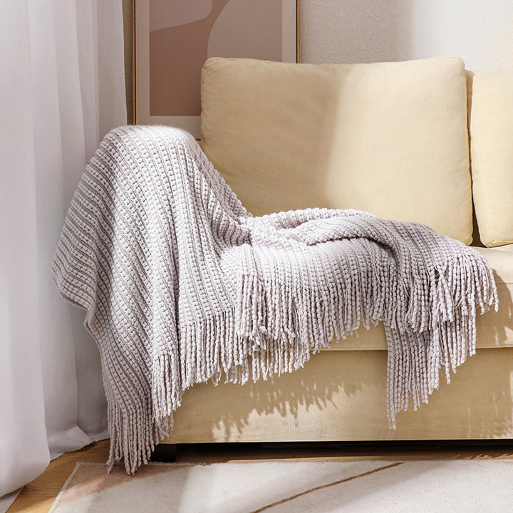 Knitted Cozy Throw Blanket