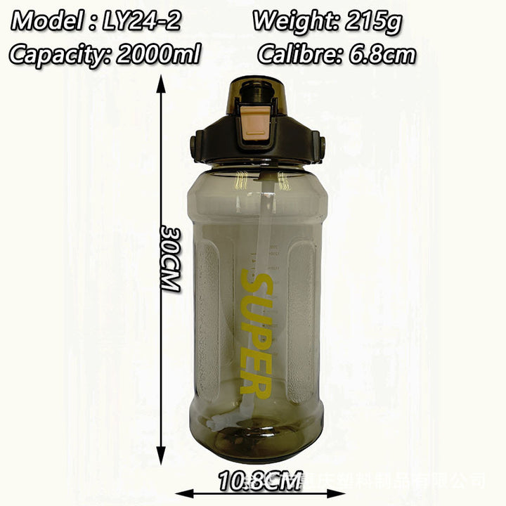 Women's practical water bottle with large capacity and leak-proof lid Bowlift