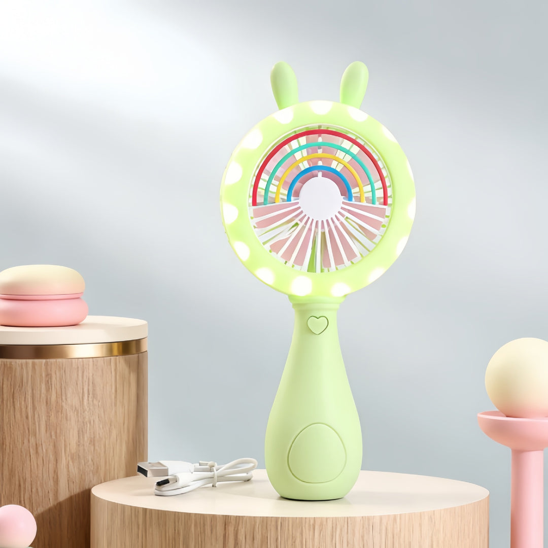 Women's Portable Mini Fan in Playful Bear Design Bowlift