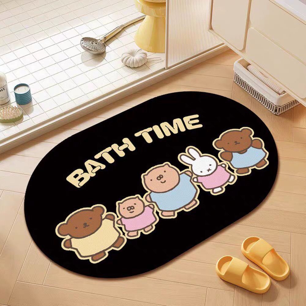 Cartoon Bunny Absorbent Bath Mat Bowlift