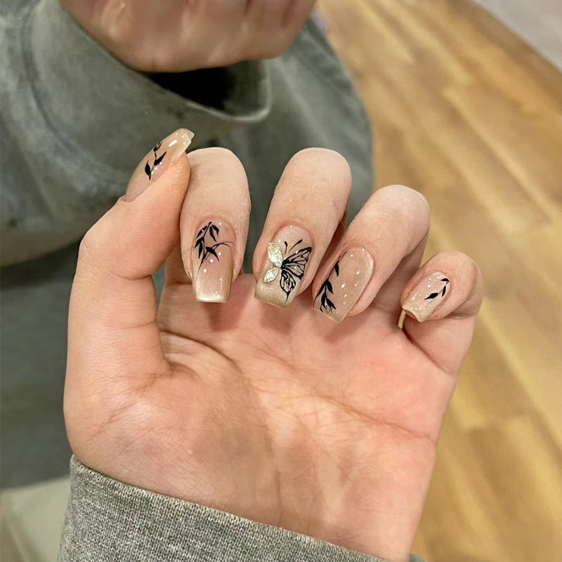 Natural Almond-Shaped Press-On Nails Bowlift