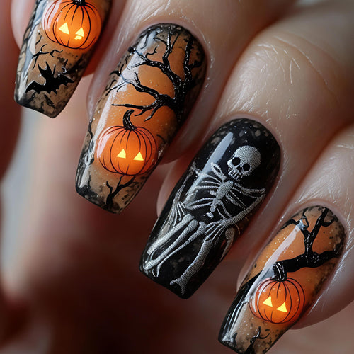 Artificial nails with Halloween design Bowlift