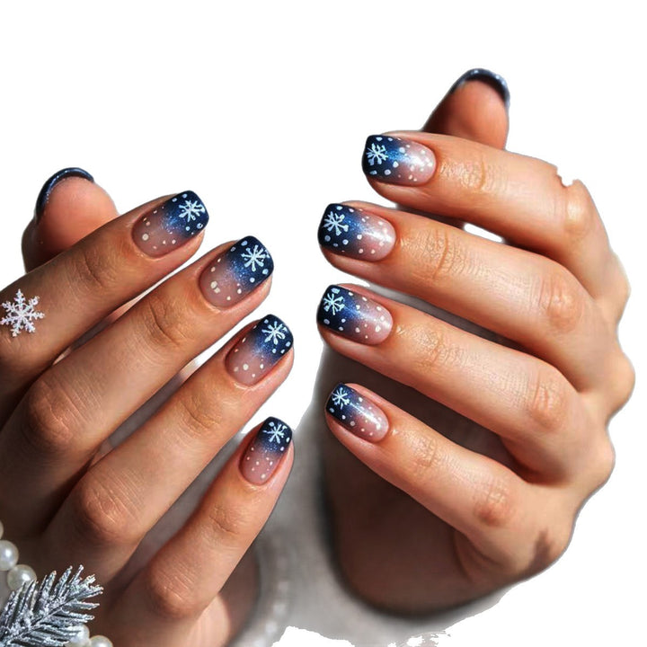 Seasonal Snowflake Nail Art Bowlift