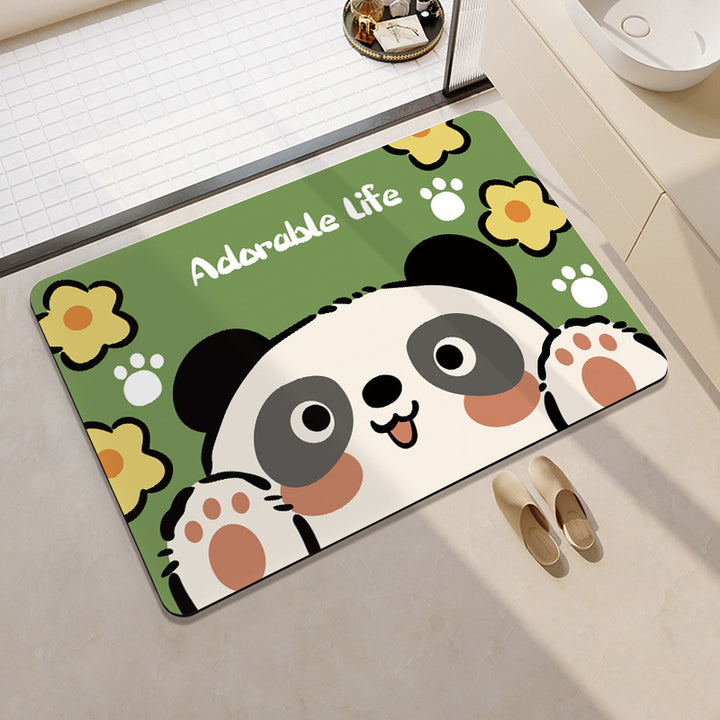 Mermaid-Themed Memory Foam Bath Mat Bowlift