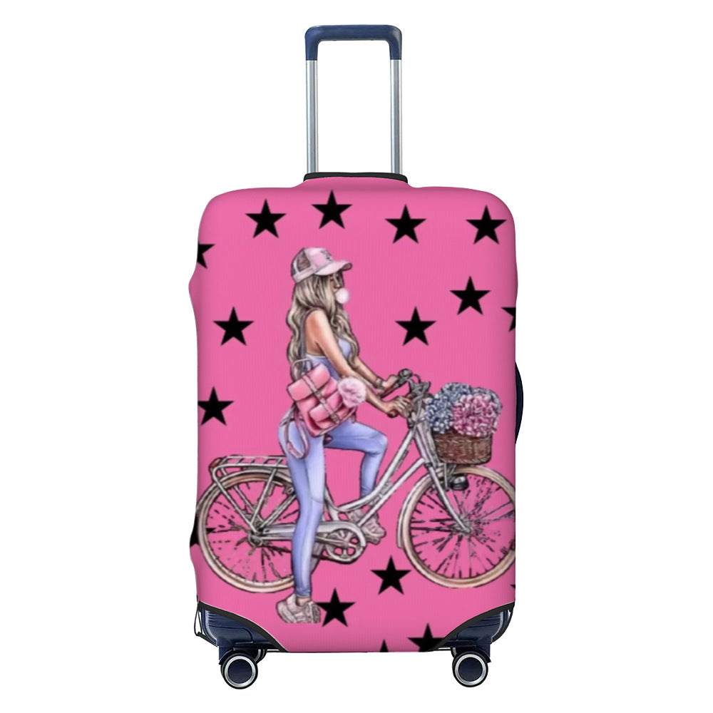 Ladies nan elastic suitcase cover with motif print, water-repellent and tear-resistant, with handle and telescopic opening Bowlift