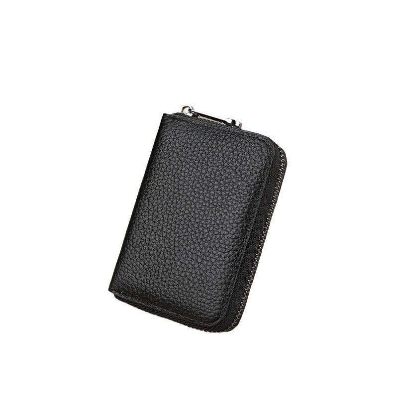Stylish Zippered Leather Card Holder Bowlift