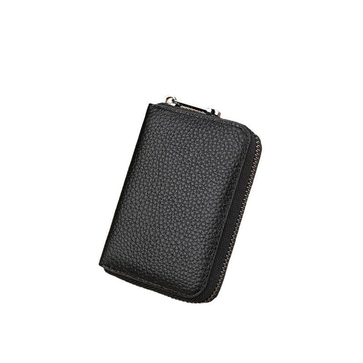 Stylish Zippered Leather Card Holder Bowlift