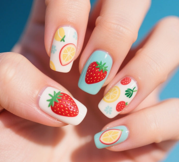 Artistic Fruit-Themed Nail Art Bowlift