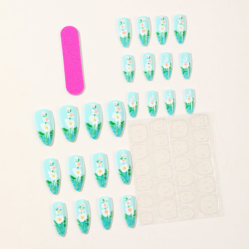 Floral Art Acrylic Nail Extensions Bowlift 1789713288