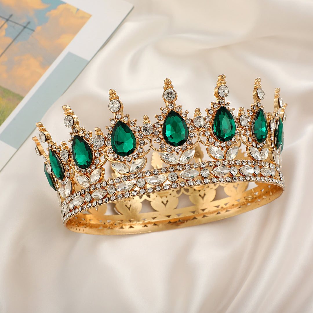 Ladies Luxurious Festive Crown with Shining Gemstones Bowlift