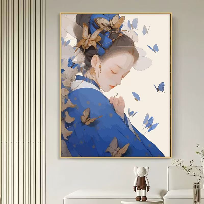 Elegant Butterfly-Themed Canvas Art Print Bowlift
