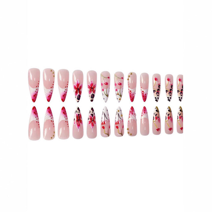 Floral Art Acrylic Nail Extensions Bowlift 1789447284