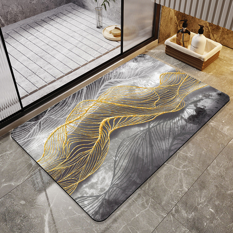 Non-Slip Abstract Design Bath Mat Bowlift