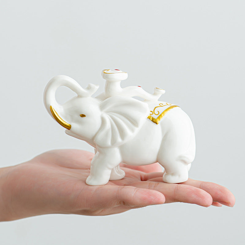 Elegant elephant figurine made of high-quality ceramic Bowlift