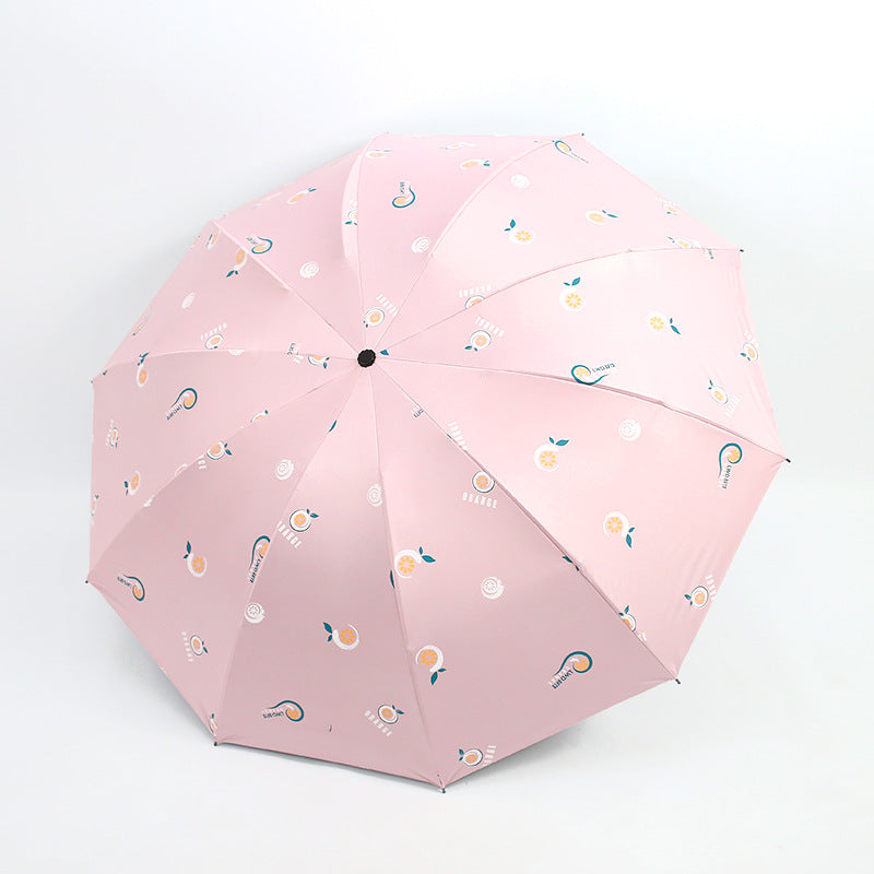 Ladies folding umbrella with cheerful motifs Bowlift