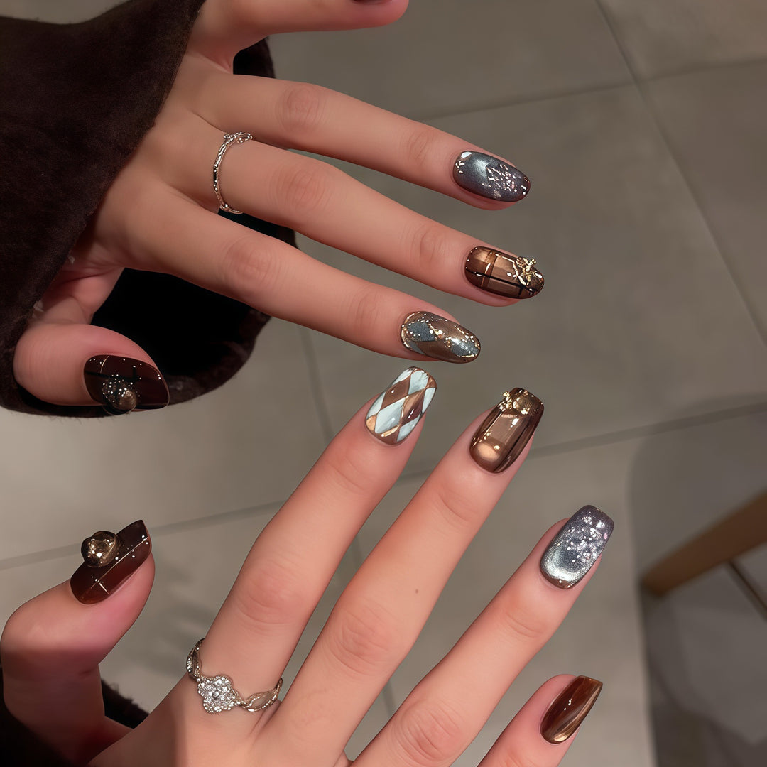 Luxury Accented Artificial Nails Bowlift