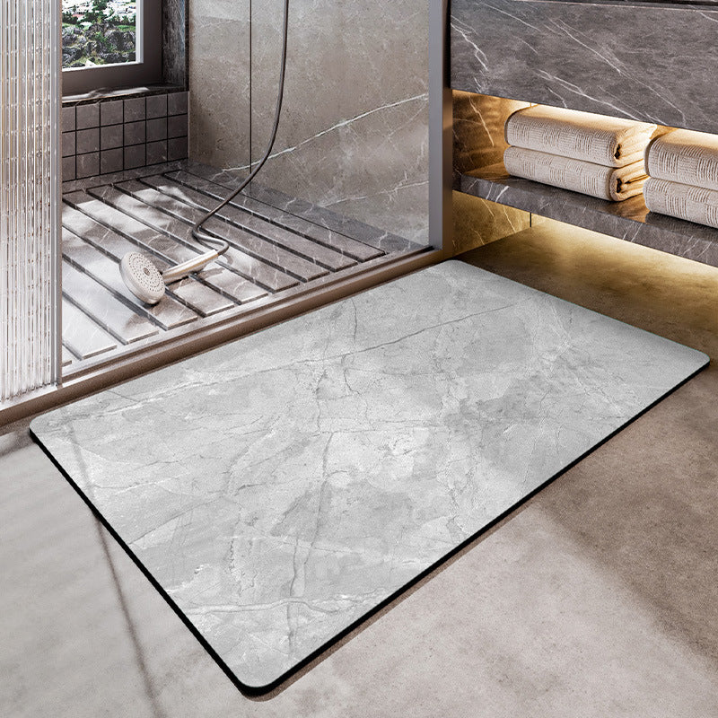 Unisex Marble Pattern Bath Mat Bowlift