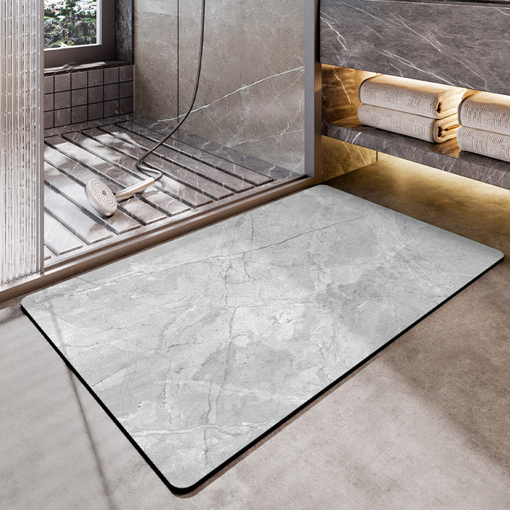 Unisex Marble Pattern Bath Mat Bowlift
