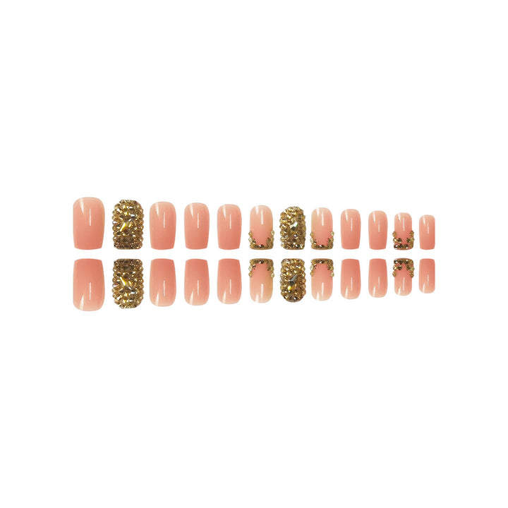 Glamorous Rhinestone-Embellished Nail Extensions Bowlift